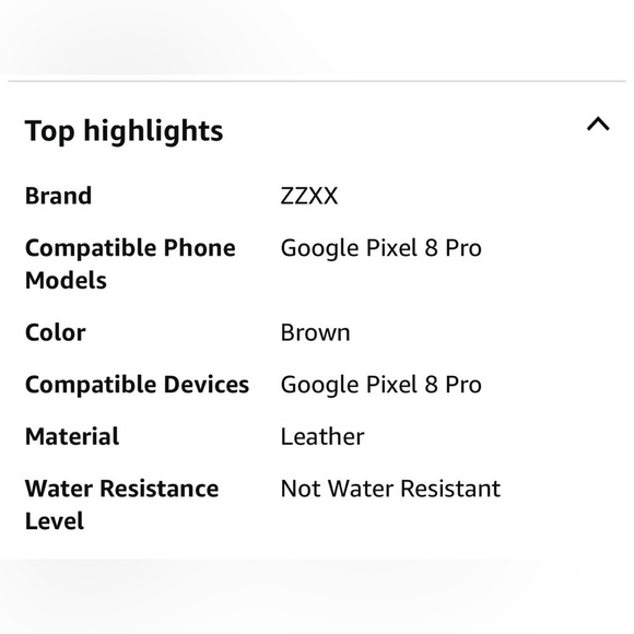 ZZXX GOOGLE PIXEL 8 PRO CASE LEATHER WALLET 6.7 INCH BEOWN TAN NEW - Picture 10 of 10